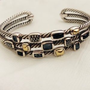 David Yurman 3-Row Confetti SS Cuff Bracelet. Price firm.